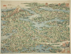 Die berühmten Orte am Tokaido in einer Ansicht von Katsushika Hokusai