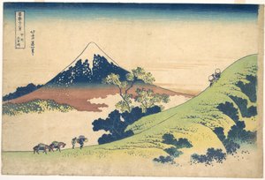 Der Inume-Pass in der Provinz Kai (Kōshū Inume tōge), aus der Serie Sechsunddreißig Ansichten des Berges Fuji (Fugaku sanjūrokkei)