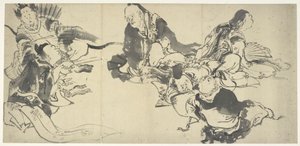 Die sechs Meisterdichter, spätes 18. - frühes 19. Jahrhundert von Katsushika Hokusai