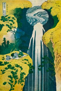 Der Wasserfall von Amida hinter der Kiso-Straße von Katsushika Hokusai