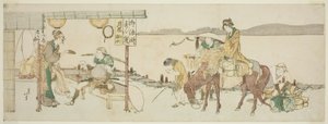 Teehaus der Reisenden von Katsushika Hokusai