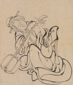 Das Stimmen des Samisen, spätes 18. - frühes 19. Jahrhundert