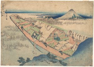 Ushibori in der Provinz Hitachi, aus der Serie Sechsunddreißig Ansichten des Berges Fuji von Katsushika Hokusai