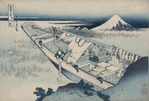 Ushibori in der Provinz Hitachi, aus der Serie Sechsunddreißig Ansichten des Berges Fuji von Katsushika Hokusai