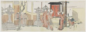 Besuch des Oji Inari Schreins, 1801-05 von Katsushika Hokusai