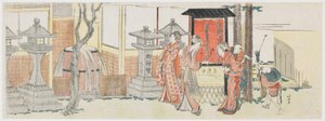 Besucher des Inari-Schreins in Ōji von Katsushika Hokusai
