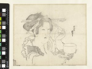 Frau mit Teetasse
