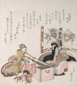 Frauen bereiten Tee am Feuer, 1816