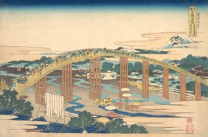 Yahagi-Brücke bei Okazaki auf der Tokaido von Katsushika Hokusai