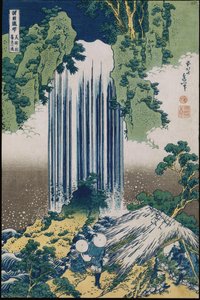 Yoro-Wasserfall, Provinz Mino, aus der Serie Eine Reise zu den Wasserfällen aller Provinzen von Katsushika Hokusai