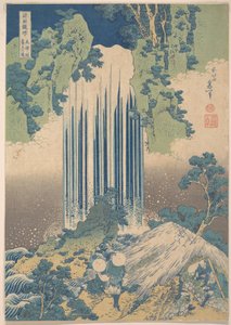 Yōrō-Wasserfall in der Provinz Mino, aus der Serie Eine Tour zu Wasserfällen in verschiedenen Provinzen von Katsushika Hokusai