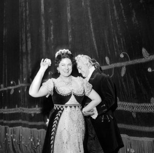 Renata Tebaldi und Tito Gobbi an der Scala, Mailand