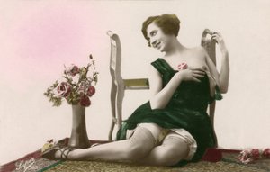 Frau im grünen Kleid, ca. frühes 20. Jahrhundert von Alec Hunter