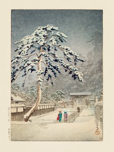 Honmon-Tempel, Ikegami (1931) von Kawase Hasui