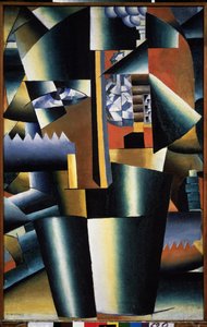 Porträt von Ivan Klyun von Kazimir Severinovich Malevich