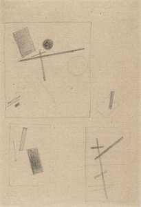 Suprematistische Zeichnung von Kazimir Severinovich Malevich