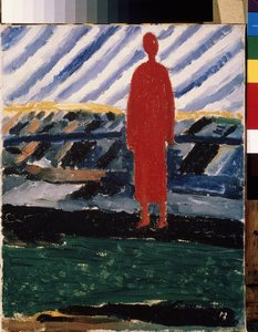 Eine rote Figur