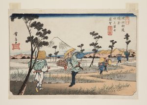 Nr. 8, Kōnosu: Fernsicht auf Fuji bei Fukiage