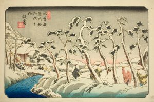 Nr. 15: Itahana (Jugo: Itahana), aus der Serie "Neunundsechzig Stationen des Kisokaido (Kisokaido rokujukyu tsugi no uchi)"
