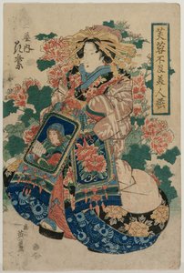 Die Kurtisane Hanamurasaki von Tsuchiya..., frühe oder mittlere 1830er Jahre von Keisai Eisen