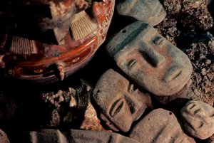 Amerika; Archäologie; Mexiko; Templo Mayor; Großer Tempel der Azteken; Begräbnis; Tenochtitlan
