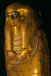Vergoldeter Sarg von Tjuya, KV 46; Tal der Könige; Regierungszeit von Amenhotep III von Kenneth Garrett