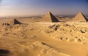 Pyramiden von Gizeh; Khafre; Cheops; Menkaure, Gizeh; Ägypten