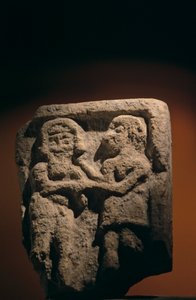 Urkesh, Hurritisches Reich, Syrien, 2400 v. Chr., Giorgio Buccellati, Enkidu und Gilgamesch Steintafel, 2004 (Foto) von Kenneth Garrett