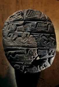 Urkesh, Hurritisches Reich, Syrien, 2400 v. Chr., Giorgio Buccellati, Schultafel für Schreibübungen, 2004 von Kenneth Garrett