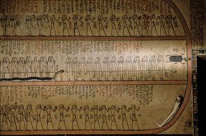 Wandgemälde, das das Totenbuch darstellt; Grab von Amenhotep II; Tal der Könige