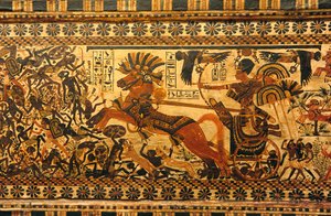 Wandmalerei im Grab von König Tutanchamun; König Tutanchamun; Ägypten; Neues Reich; Tutanchamun, 2003 (Foto) von Kenneth Garrett