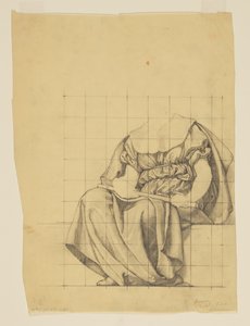 Draperiestudie für "Das aktive Leben," Lunette im Verwaltungsgebäude, Oberlin College, Oberlin, OH