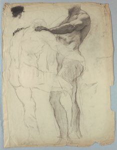 Figurenstudie für "Jakob ringt mit dem Engel"