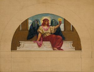 Skizze für das Wandgemälde am Oberlin College, Der Geist der selbstaufopfernden Liebe, ca. 1914