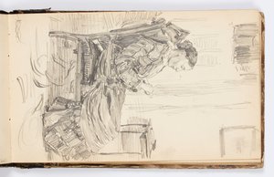 Skizzenbuchseite von Kenyon Cox