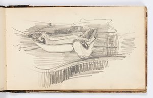 Skizzenbuchseite von Kenyon Cox