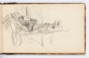 Skizzenbuchseite von Kenyon Cox
