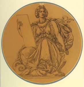 Studie für "Gesetz," Lunette im Hudson County Courthouse, Jersey City, NJ von Kenyon Cox