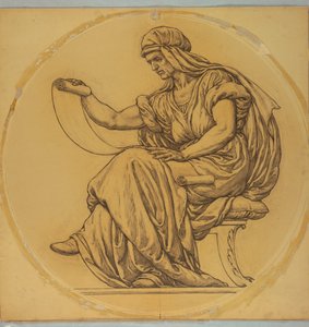 Studie für "Lernen," Lunette im Hudson County Courthouse, Jersey City, NJ von Kenyon Cox