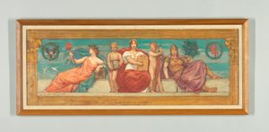 Das Gesetzesstatut, Studie für das rechte Panel von "Die Herrschaft des Gesetzes," Fries für das Berufungsgericht, New York