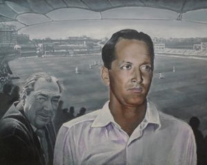 „Dolly“ mit John Arlott bei Lords von Kevin Parrish