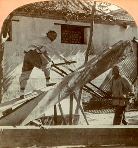 Eine chinesische Sägemühle, Peking, China, 1900 von Keystone View Company