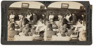"Eine Arithmetikklasse, Tuskegee, Alabama", ca. 1900 von Keystone View Company
