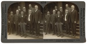 Booker T. Washington und angesehene Gäste, Tuskegee Institute, Alabama, April 1906 von Keystone View Company