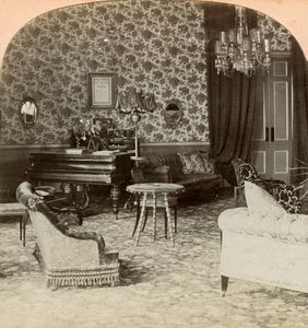 Salon des Präsidiums, Hauptquartier von Lord Roberts, Bloemfontein, Südafrika, 1900 von Keystone View Company