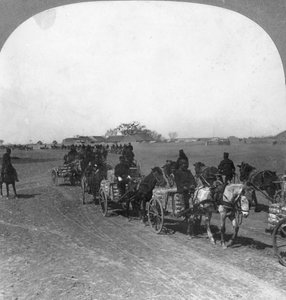 Japanischer Militärtransportzug, Mandschurei, 1906