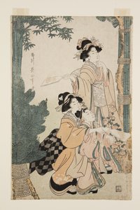 Hanetsuki-Spiel zu Neujahr von Kikukawa Eizan