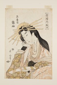 Tagasode von Tamaya (Farbholzschnitt) von Kikukawa Eizan