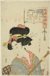 Der Juwelenfluss der Regenpfeifer, aus der Serie "Modische Sechs Juwelenflüsse" von Kikukawa Eizan
