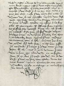 Brief von König René von Anjou, 15. Jahrhundert, 1934 von King of Naples Rene of Anjou